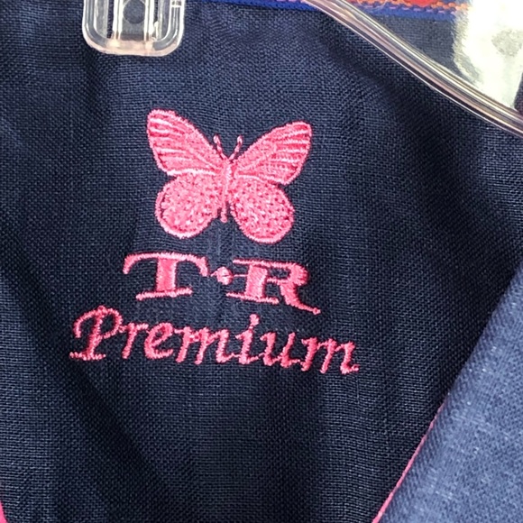 T*R Premium Navy Linen Blend Button Down Shirt XXL - Picture 3 of 8